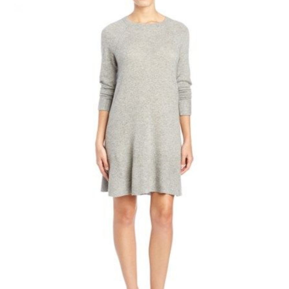 White + Warren Cashmere Flared Hem Sweaterdress